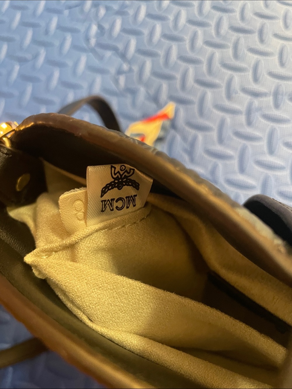 MCM Monogram Crossbody Bag with Scarf Accent - Picture 4 of 4